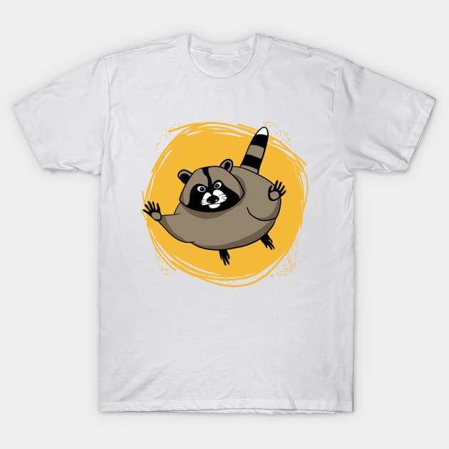 Unique design funny raccoon T-Shirt by kdegtiareva